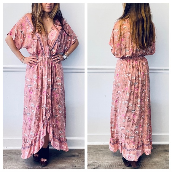 Faux Wrap Floral Beautiful Maxi Dress - Picture 11 of 12